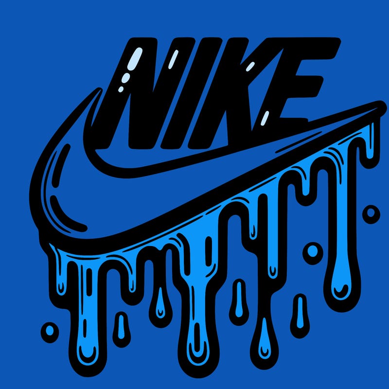 dripping nike logo