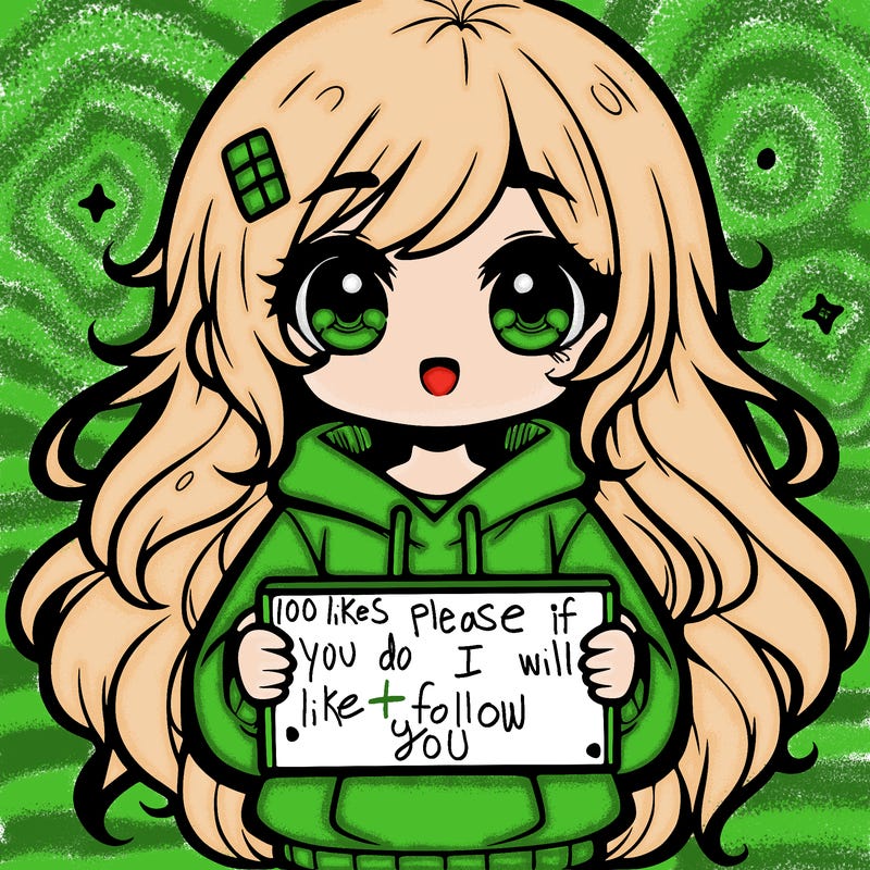 cute girl with long messy hair, wearing a hoodie holding a sign