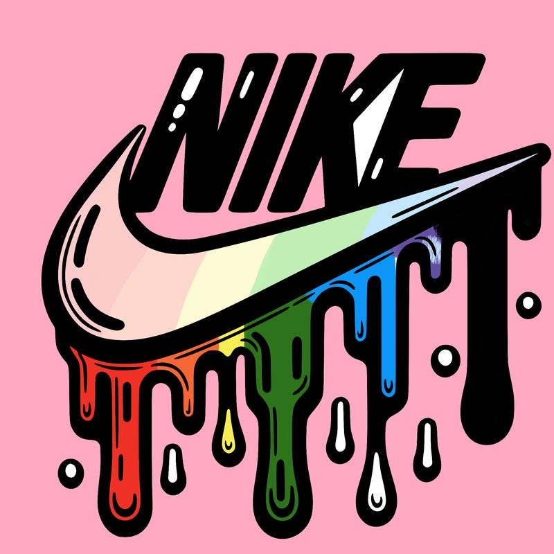 dripping nike logo