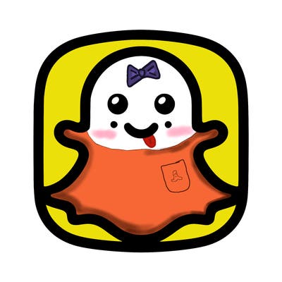 snapchat logo without a face