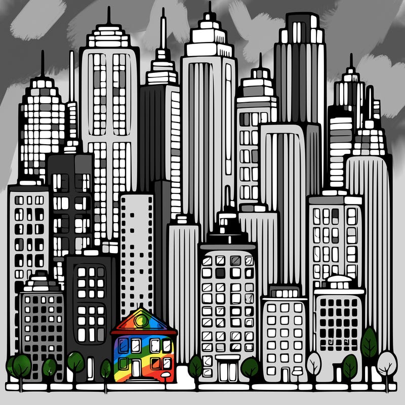 a city with skyscrapers