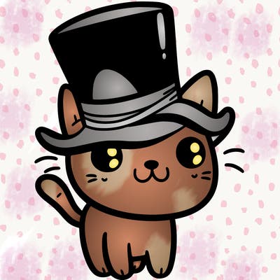 cat wearing a top hat