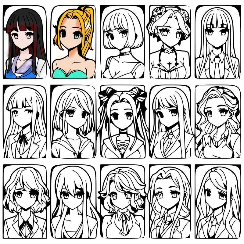 girls that look diffrent anime