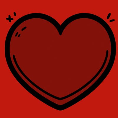 a blank heart