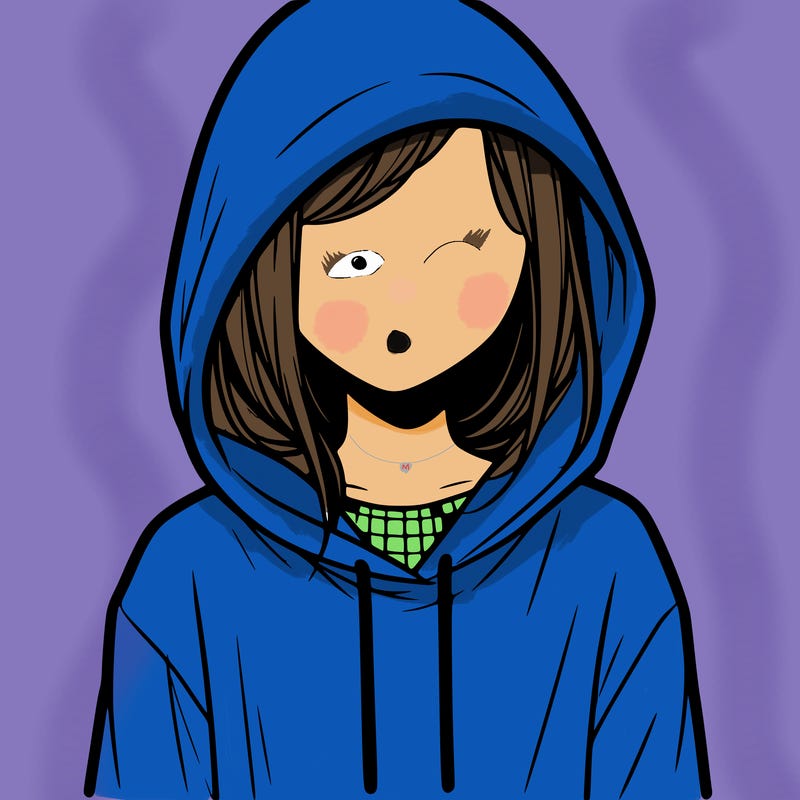 faceless girl in hoodie