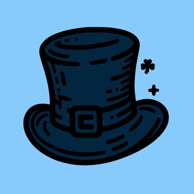 st patrick hat with thin lines