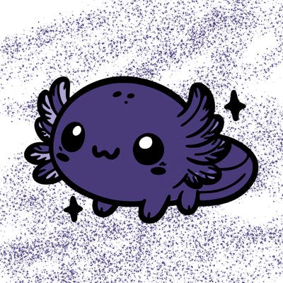 cute easy baby axolotl