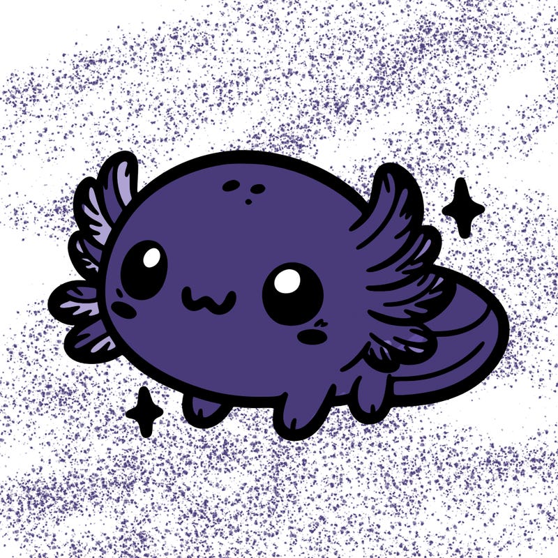 cute easy baby axolotl