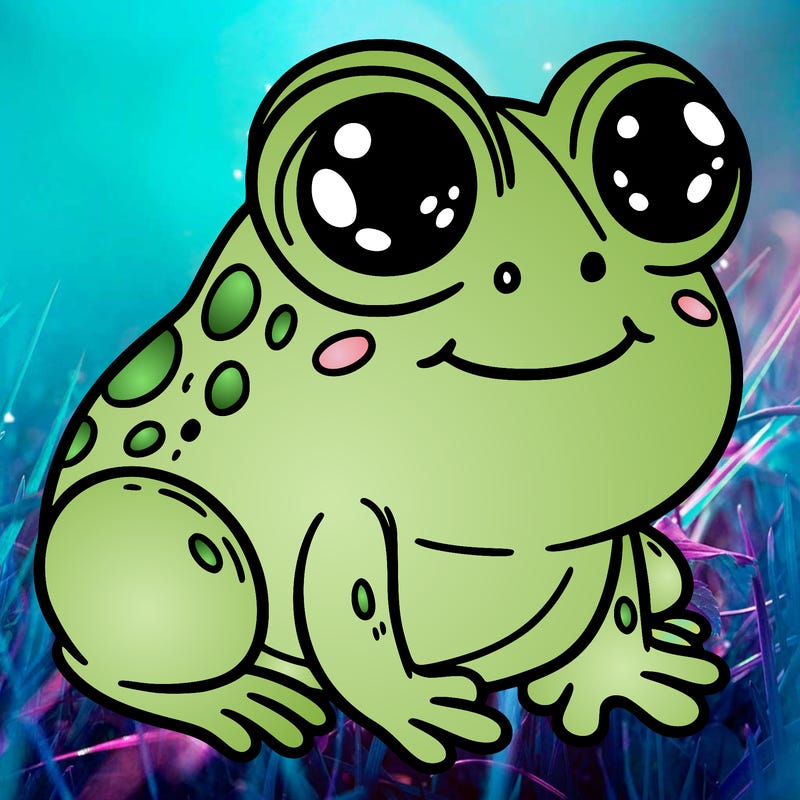 a cutesy frog
