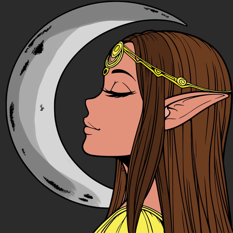 a realistic moon elf