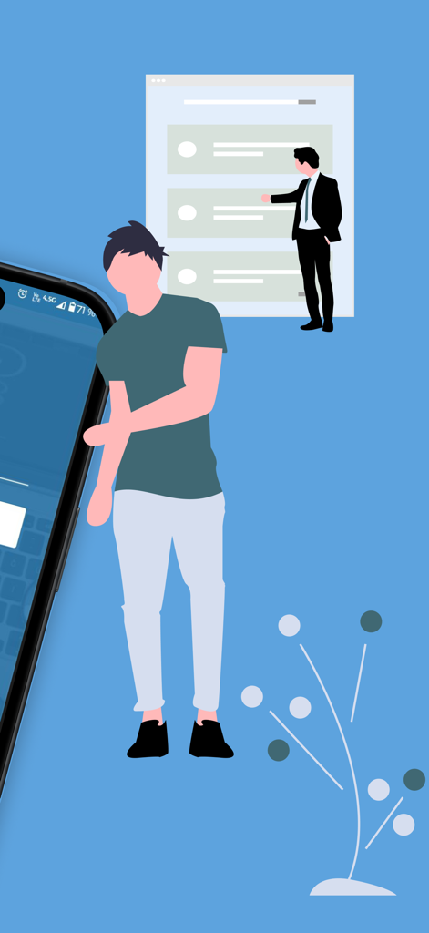 Avance - A student and a teacher using the Avance mobile learning platform