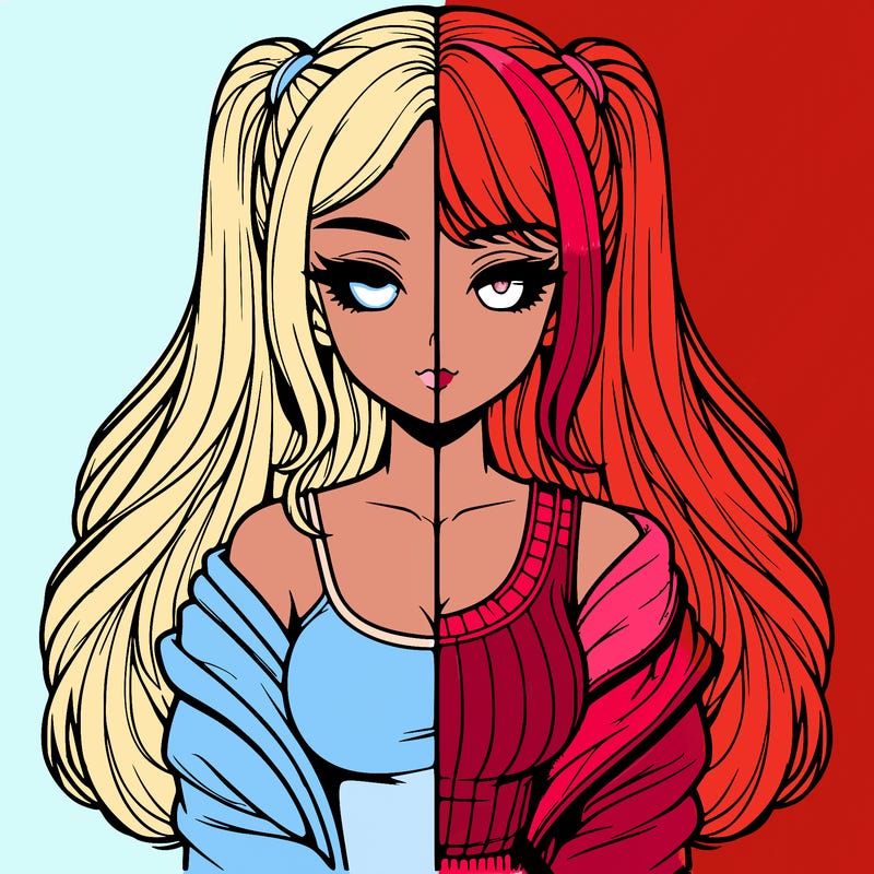 realistic girl split