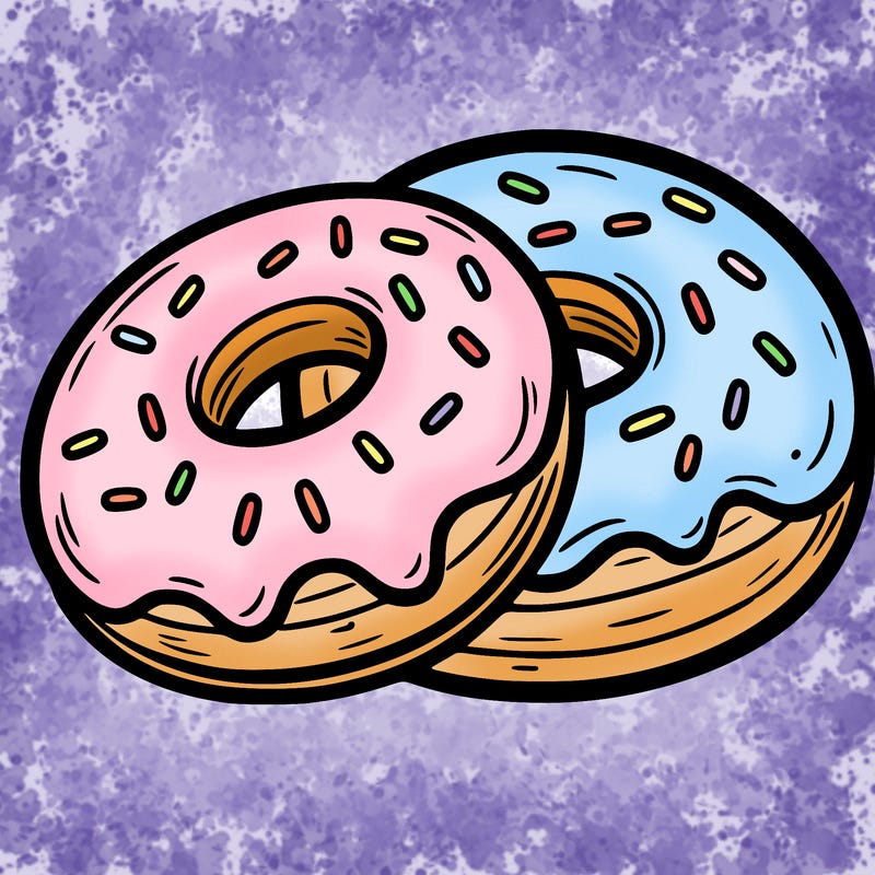 a piece of food doughnuts