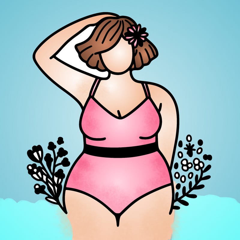 plus size woman bathing suit