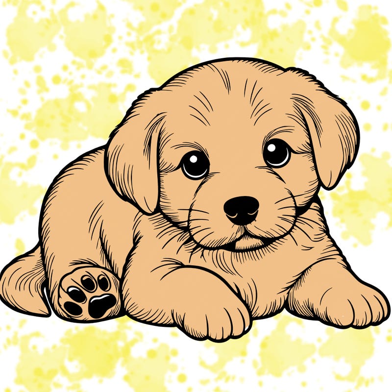 a cute realistic puppy