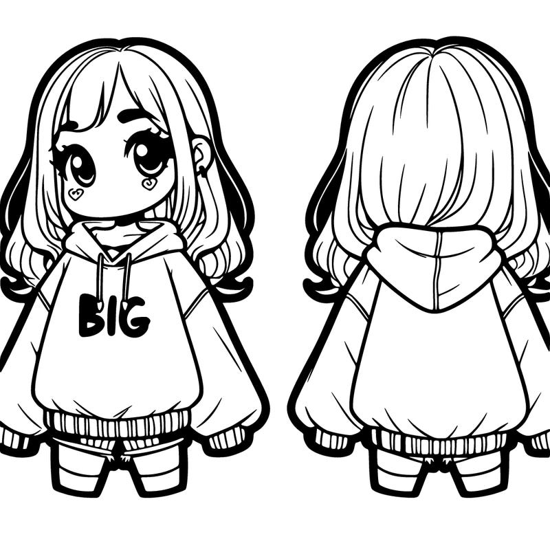 big sweatshirt girl
