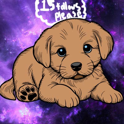 a cute realistic puppy