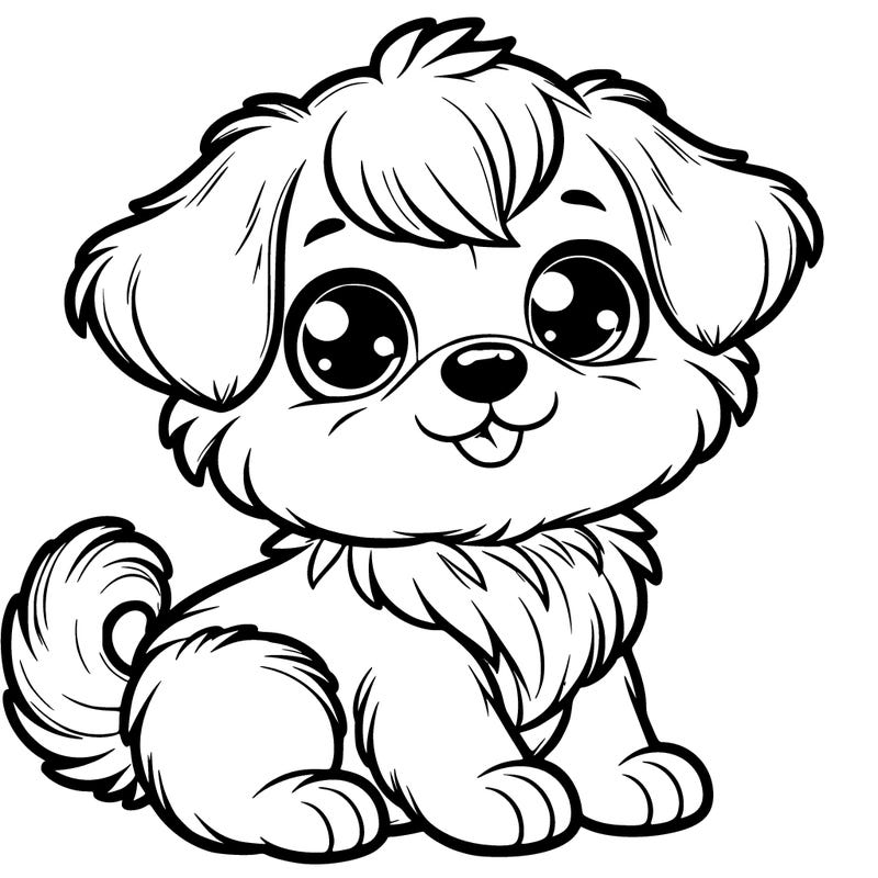 cute small fuzzy puppy boy realistic