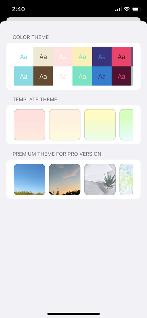 Widgets SD - Photo & Calendar - A selection of color themes, template themes, and premium photo backgrounds for customizing iOS widgets.