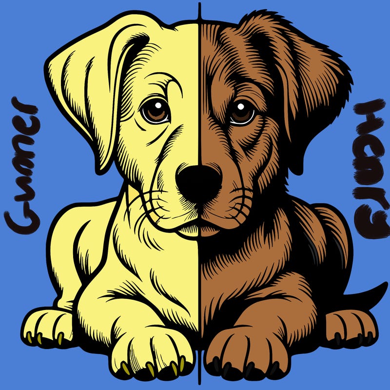 realistic dog split picture