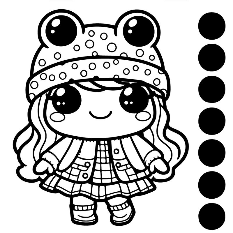 cute frog dressed girl