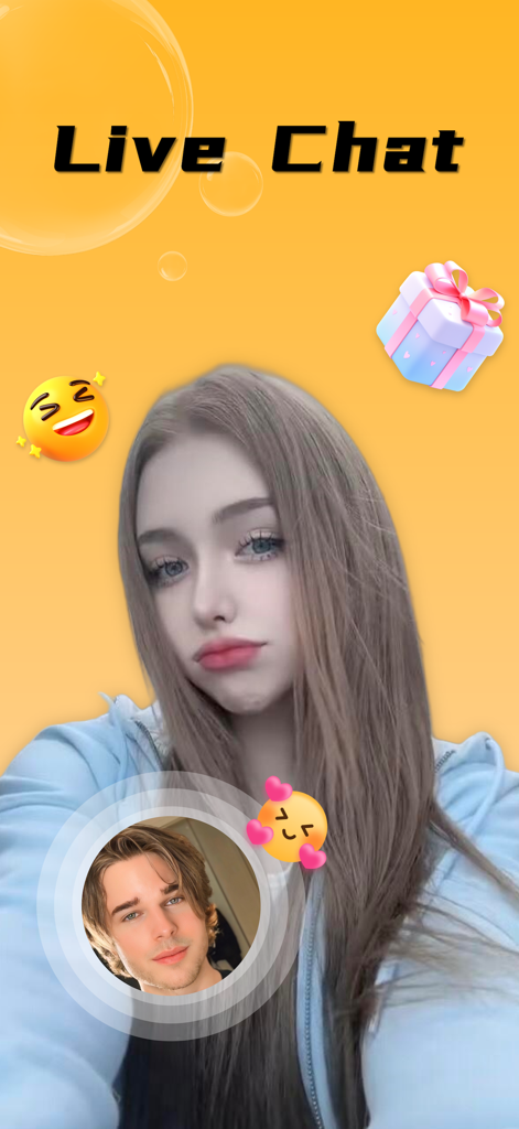 PolyChat - Chat with Natives - Live video chat interface in the PolyChat app showing a conversation with a native speaker