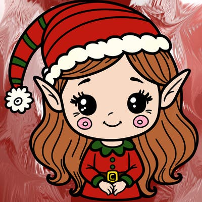 christmas elf girl