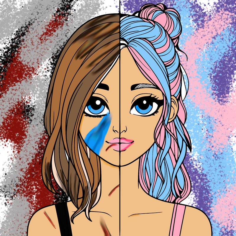 realistic girl split