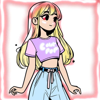 girl in a cute crop top