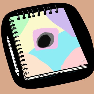 a blank sketch pad