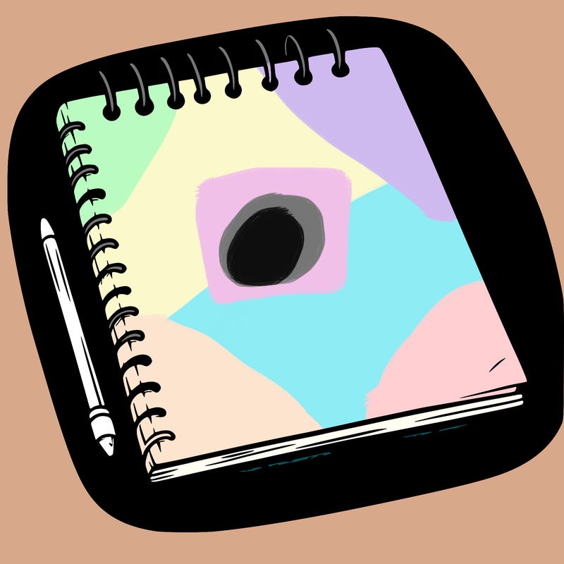 a blank sketch pad