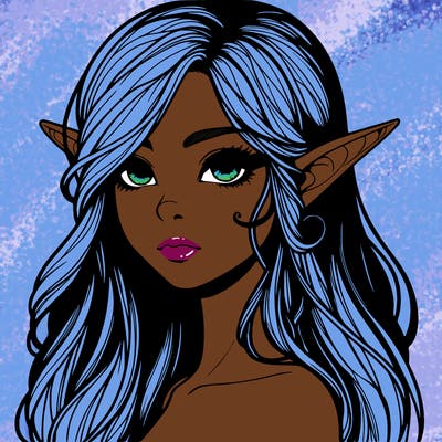 elf girl realistic dark fantasy