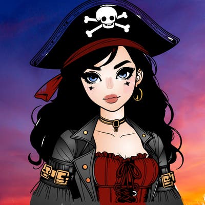 realistic pirate girl