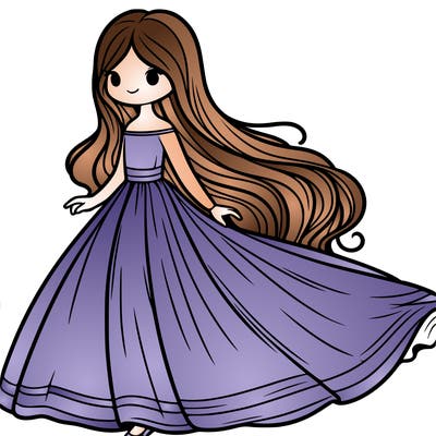 girl in long flowing dress