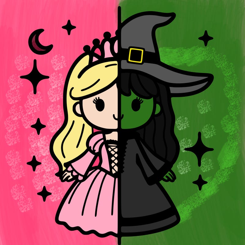 split princess and witch