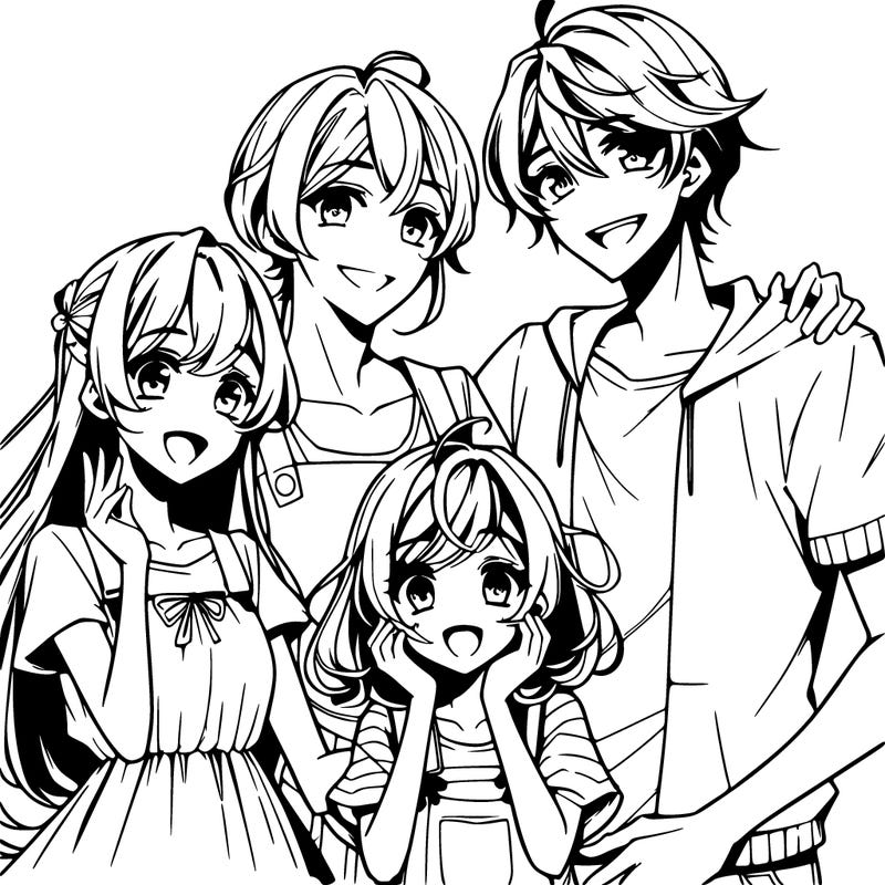 anime style family