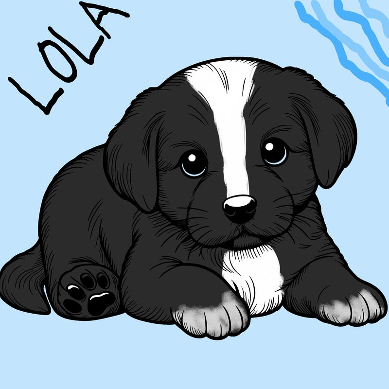 a cute realistic puppy