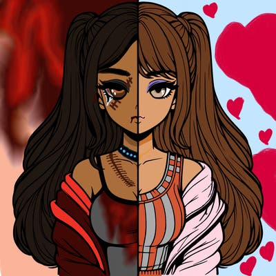 realistic girl split