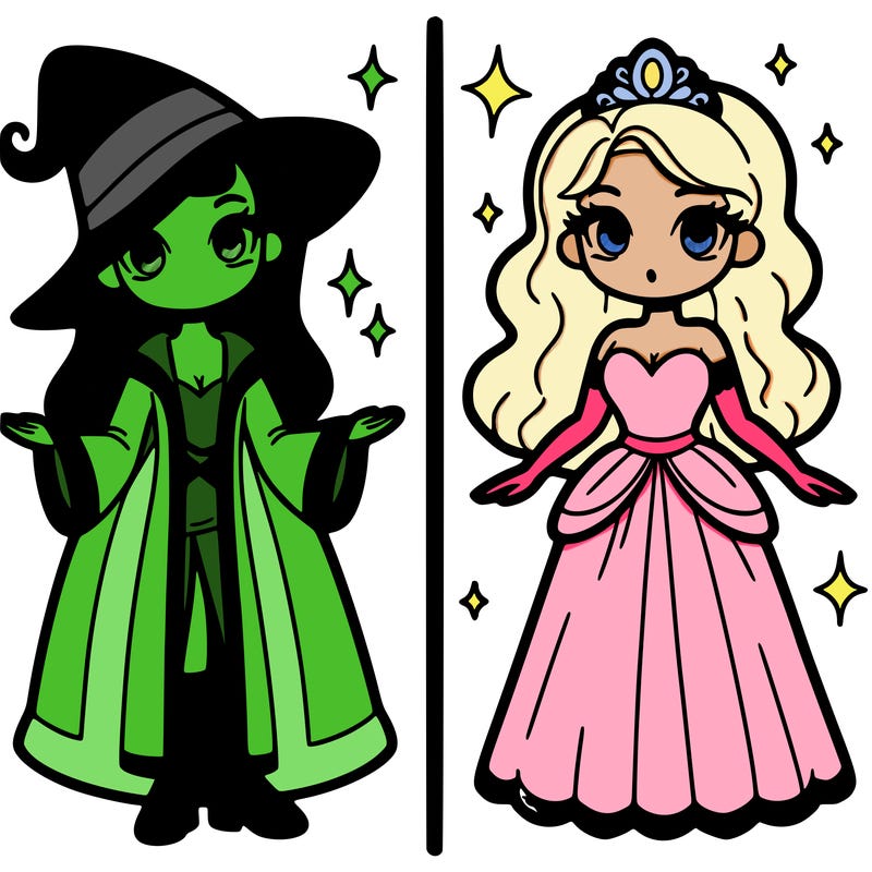 alphaba and glenda half and half