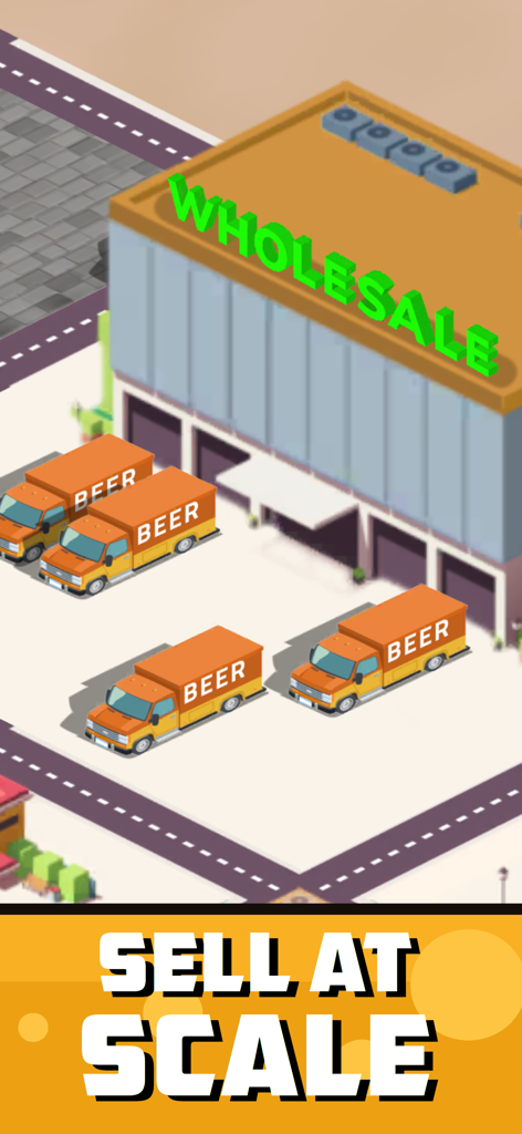 Idle Brewery: Beer Tycoon - Wholesale warehouse and beer delivery trucks in Idle Brewery