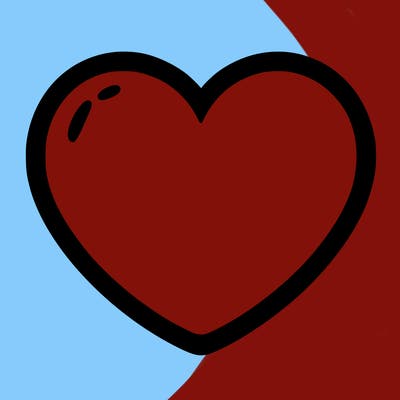 a blank heart