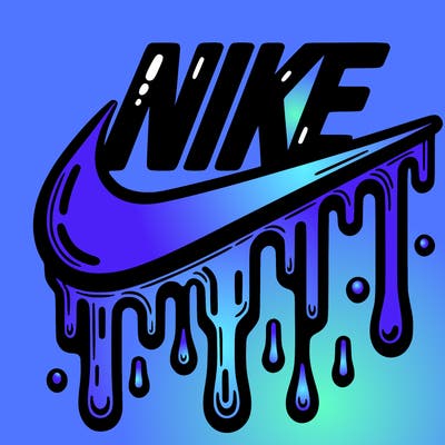 dripping nike logo