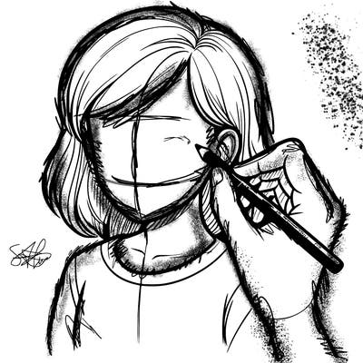 drawing a realistic person