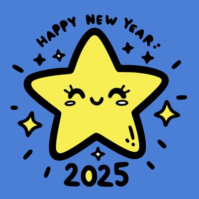 happy new year 2025 star wish