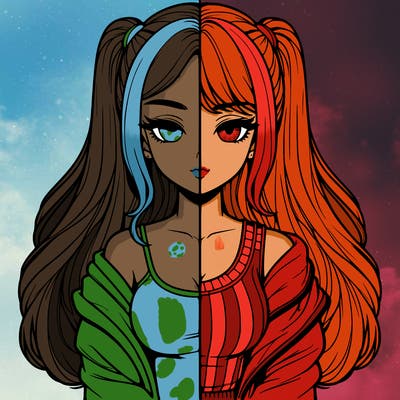 realistic girl split