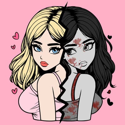 realistic girl split