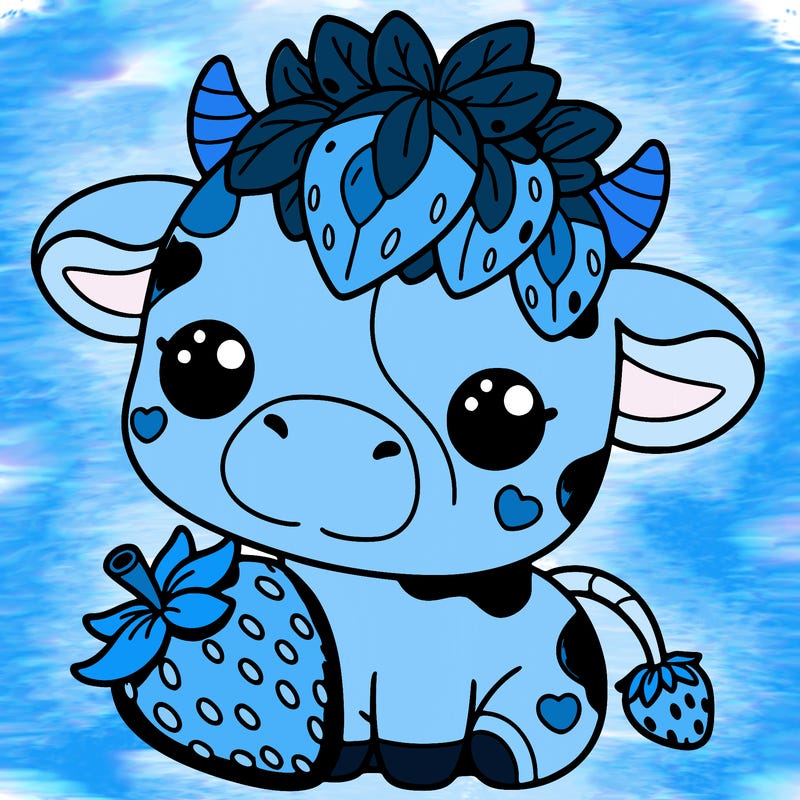 cute strawberry cow