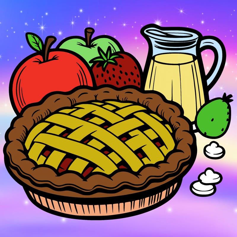 a pie of food