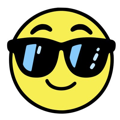 emoji with sunglasses