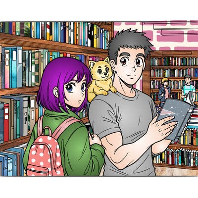 milenials in a book store